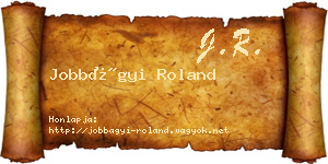 Jobbágyi Roland névjegykártya