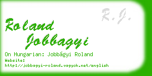 roland jobbagyi business card