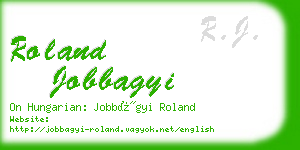 roland jobbagyi business card